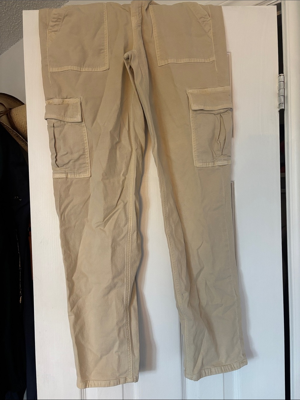 American Eagle Outfitters Khaki Cargo Jumpsuit Pants